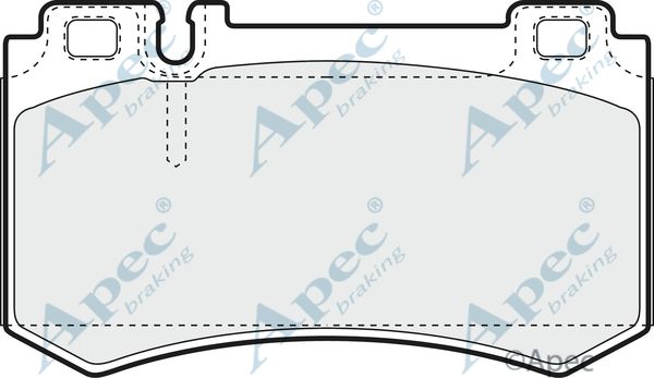 APEC BRAKING Комплект тормозных колодок, дисковый тормоз PAD1425